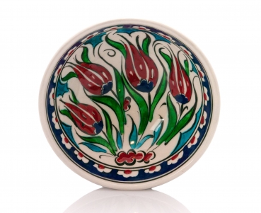 Keramikschale 10 cm, Motiv Tulpen 3