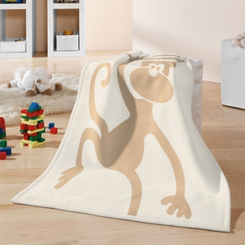 Preview: Bio Kinderdecke Affe “bio cotton kids“