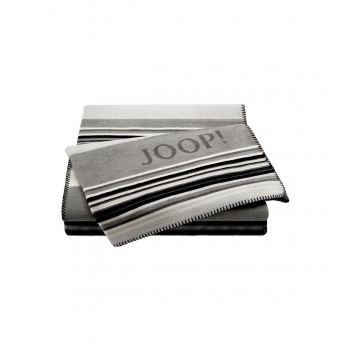 Wohndecke JOOP! FASHION STRIPES I Graphit-Ecru I 150 x 200 cm