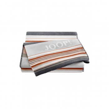 Preview: Wohndecke JOOP! FASHION STRIPES I Graphit-Ecru I 150 x 200 cm