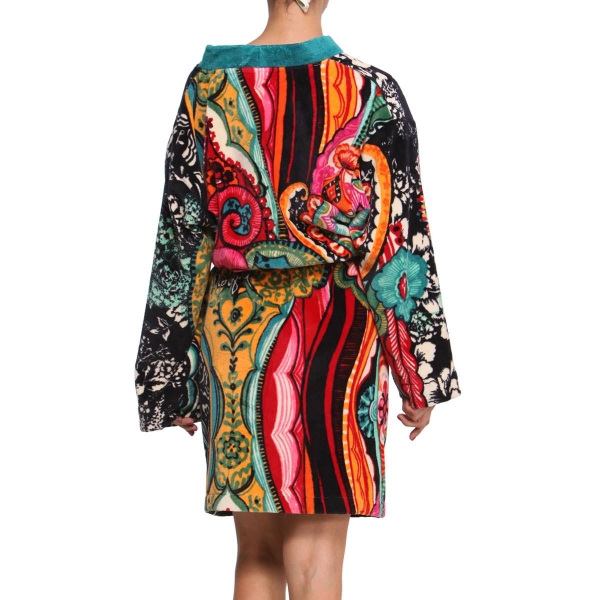 Bademantel Black & White