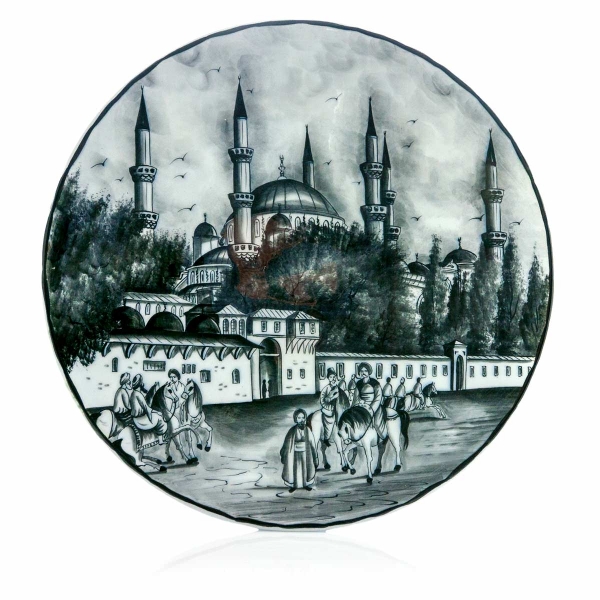 Gravurteller 40 cm, Motiv Sultan Ahmet Moschee