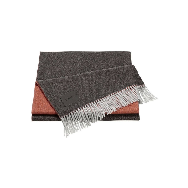 Plaid JOOP! SENSUAL-DOUBLEFACE I Anthrazit - Ziegel I 130 x 180 cm